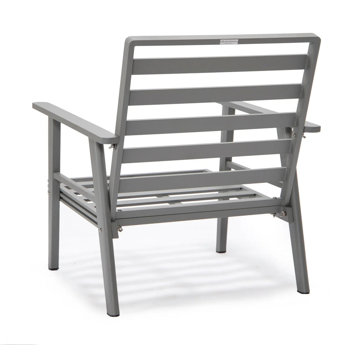 Walbrooke Modern 3-Piece Outdoor Patio Set with Grey Aluminum Frame and Removable Cushions Loveseat and Set of 2 Armchairs - Elax Furniture