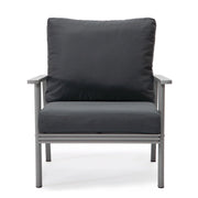 Walbrooke Modern 3-Piece Outdoor Patio Set with Grey Aluminum Frame and Removable Cushions Loveseat and Set of 2 Armchairs - Elax Furniture