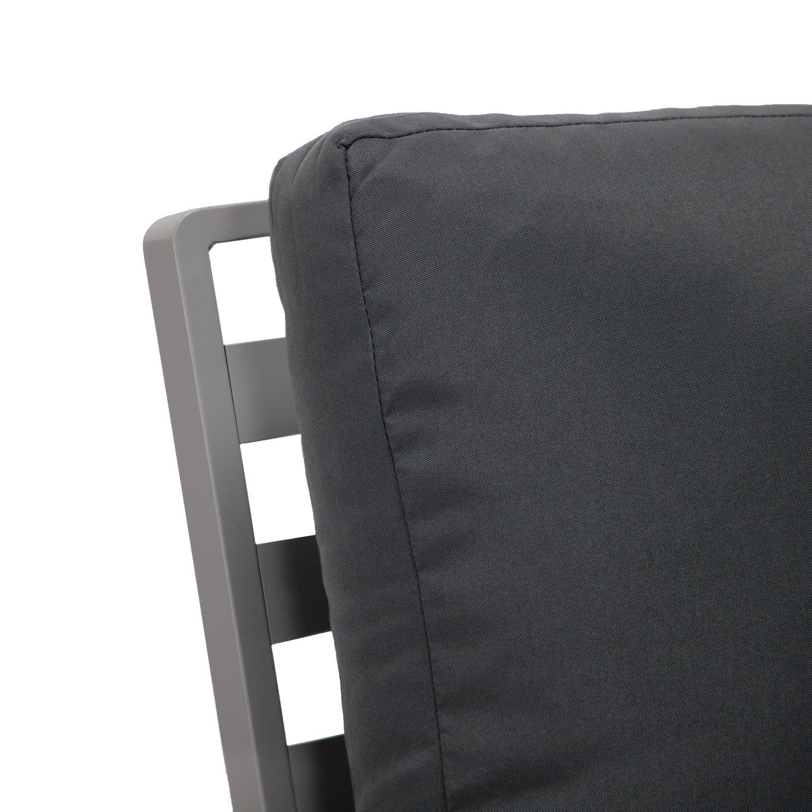 Walbrooke Modern 3-Piece Outdoor Patio Set with Grey Aluminum Frame and Removable Cushions Loveseat and Set of 2 Armchairs - Elax Furniture