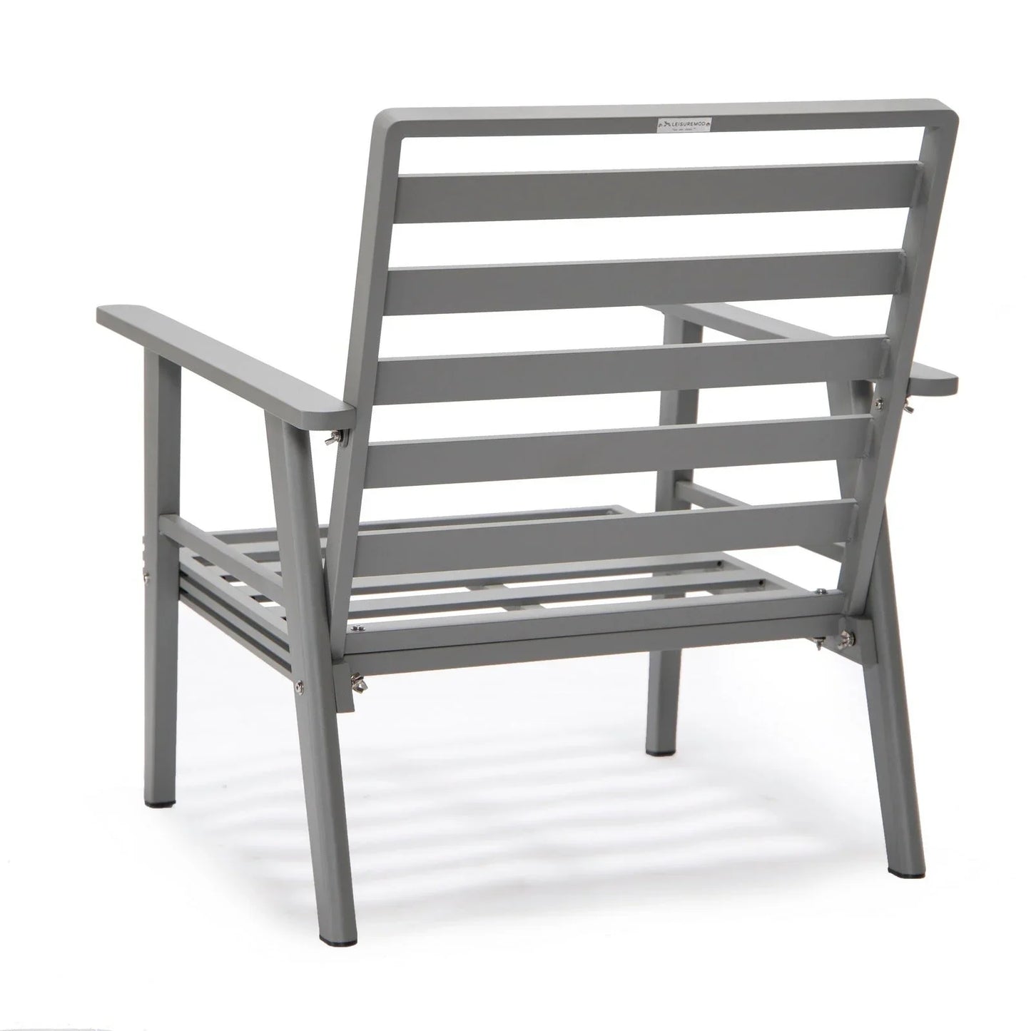 Walbrooke Modern 3-Piece Outdoor Patio Set with Grey Aluminum Frame and Removable Cushions Loveseat and Set of 2 Armchairs - Elax Furniture