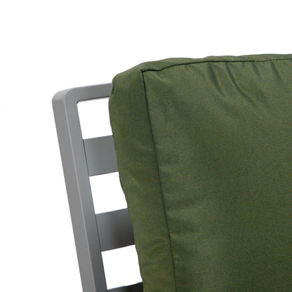 Walbrooke Modern 3-Piece Outdoor Patio Set with Grey Aluminum Frame and Removable Cushions Loveseat and Set of 2 Armchairs - Elax Furniture