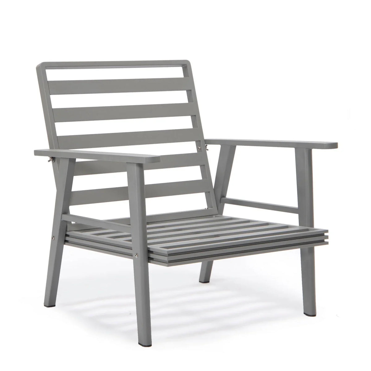 Walbrooke Modern 3-Piece Outdoor Patio Set with Grey Aluminum Frame and Removable Cushions Loveseat and Set of 2 Armchairs - Elax Furniture