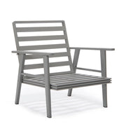 Walbrooke Modern 3-Piece Outdoor Patio Set with Grey Aluminum Frame and Removable Cushions Loveseat and Set of 2 Armchairs - Elax Furniture