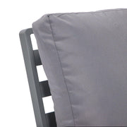 Walbrooke Modern 3-Piece Outdoor Patio Set with Grey Aluminum Frame and Removable Cushions Loveseat and Set of 2 Armchairs - Elax Furniture