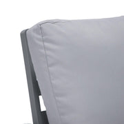 Walbrooke Modern 3-Piece Outdoor Patio Set with Grey Aluminum Frame and Removable Cushions Loveseat and Set of 2 Armchairs - Elax Furniture