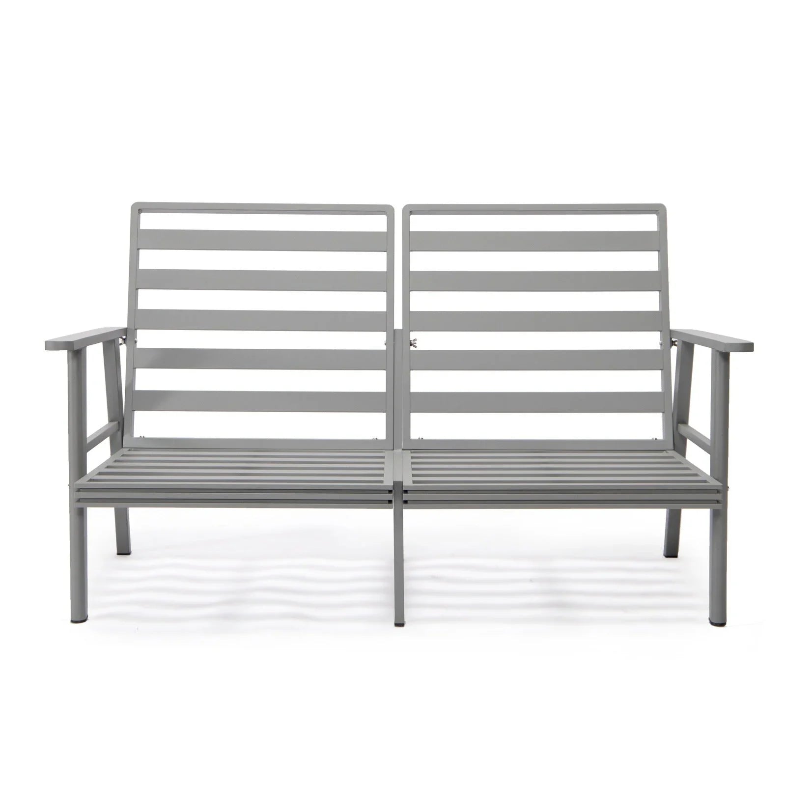 Walbrooke Modern 3-Piece Outdoor Patio Set with Grey Aluminum Frame and Removable Cushions Loveseat and Set of 2 Armchairs - Elax Furniture