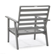 Walbrooke Modern 3-Piece Outdoor Patio Set with Grey Aluminum Frame and Removable Cushions Loveseat and Set of 2 Armchairs - Elax Furniture