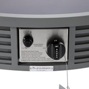 Walbrooke Outdoor Patio Round Fire Pit and Tank Holder with Slats Design - Elax Furniture