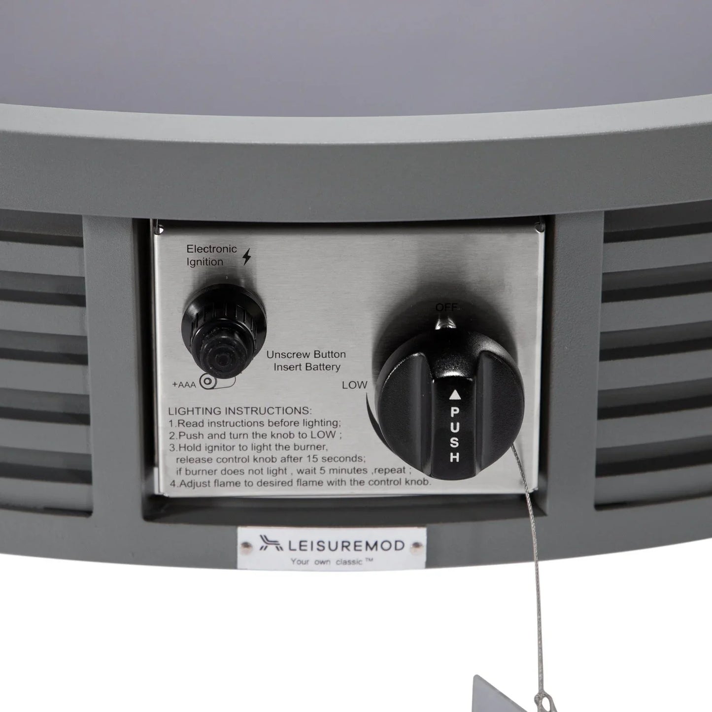 Walbrooke Modern Outdoor Round Fire Pit Table with Powder-Coated Aliuminum Frame and Slats Design - Elax Furniture