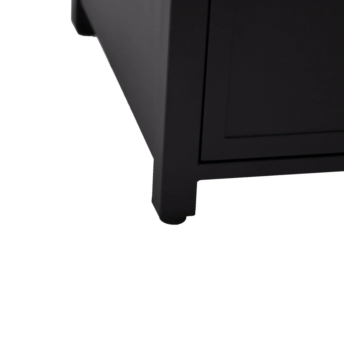 Walbrooke Modern Square Tank Holder Table with Tempered Glass Top and Powder Coated Aluminum - Elax Furniture