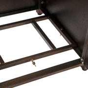 Walbrooke Modern Square Tank Holder Table with Tempered Glass Top and Powder Coated Aluminum - Elax Furniture