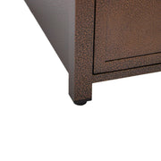 Walbrooke Modern Square Tank Holder Table with Tempered Glass Top and Powder Coated Aluminum - Elax Furniture