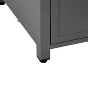 Walbrooke Modern Square Tank Holder Table with Tempered Glass Top and Powder Coated Aluminum - Elax Furniture