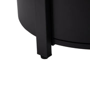 Walbrooke Modern Round Tank Holder Table with Tempered Glass Top and Powder Coated Aluminum - Elax Furniture