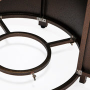 Walbrooke Modern Round Tank Holder Table with Tempered Glass Top and Powder Coated Aluminum - Elax Furniture
