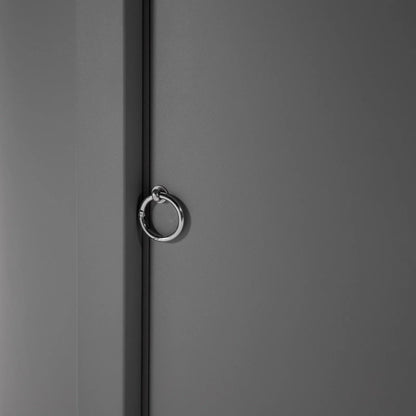 Walbrooke Modern Round Tank Holder Table with Tempered Glass Top and Powder Coated Aluminum - Elax Furniture