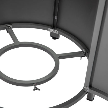 Walbrooke Modern Round Tank Holder Table with Tempered Glass Top and Powder Coated Aluminum - Elax Furniture