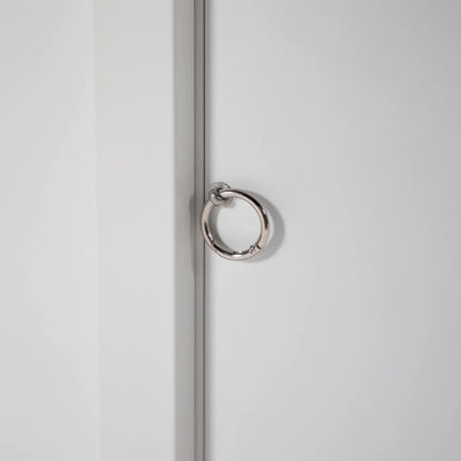 Walbrooke Modern Round Tank Holder Table with Tempered Glass Top and Powder Coated Aluminum - Elax Furniture