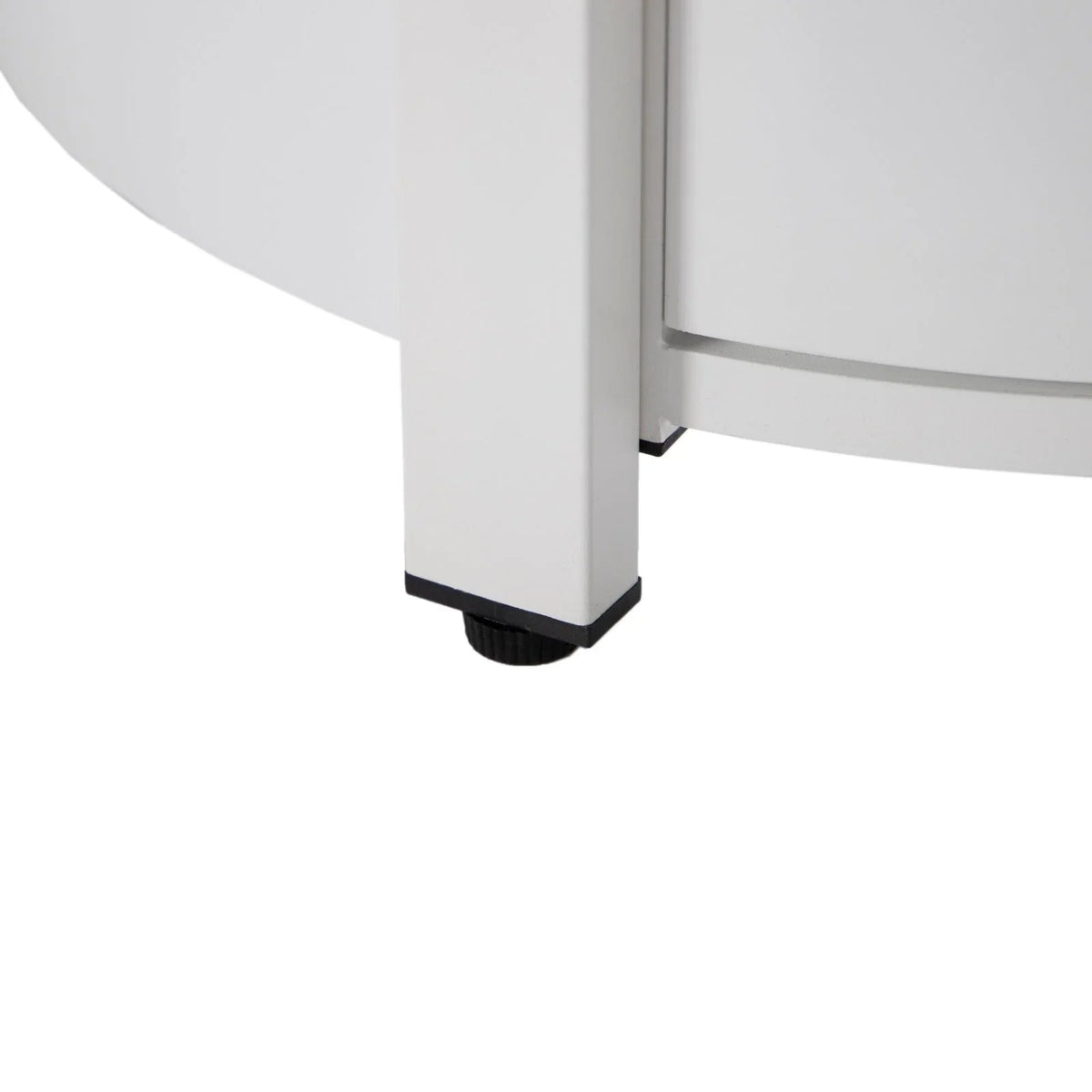 Walbrooke Modern Round Tank Holder Table with Tempered Glass Top and Powder Coated Aluminum - Elax Furniture