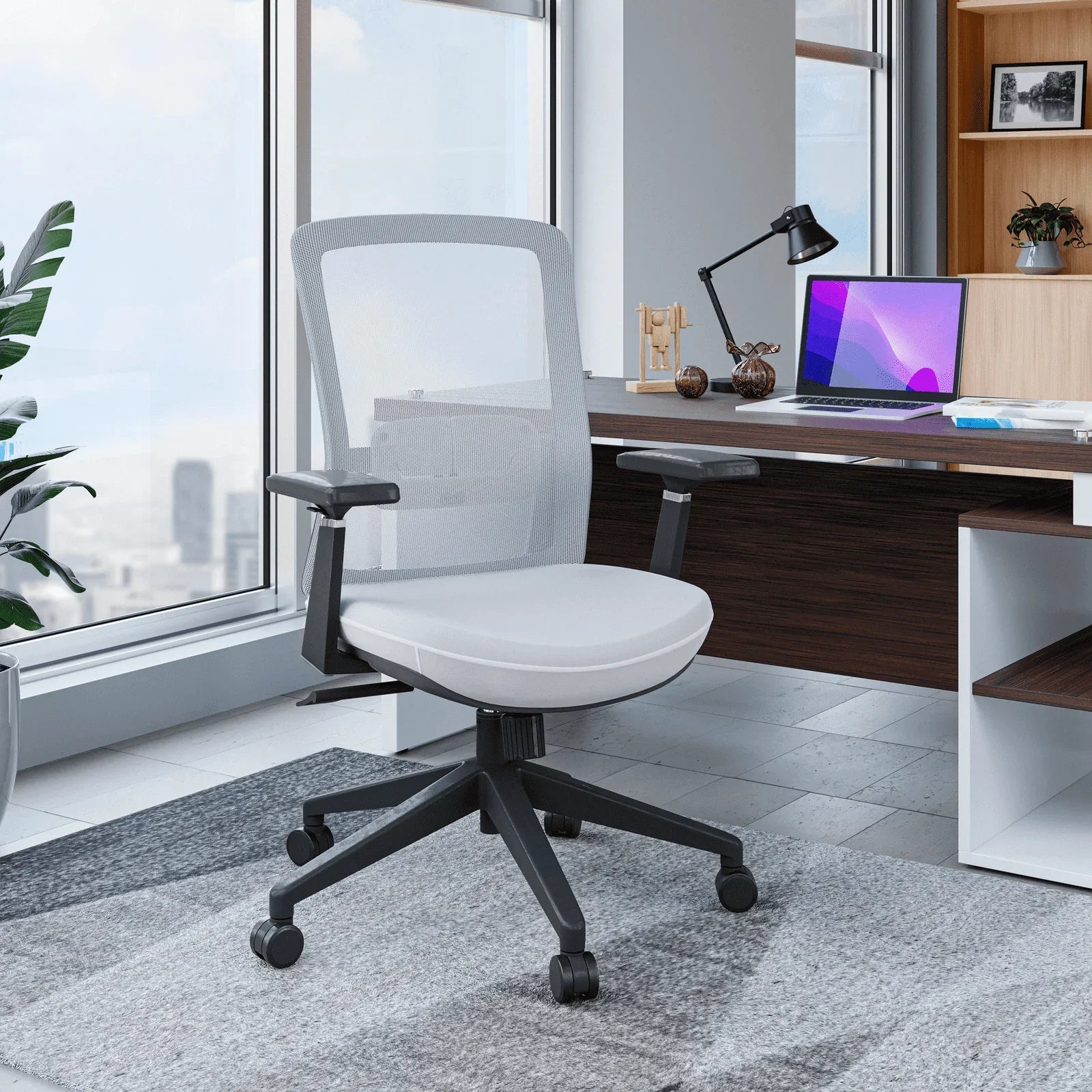 Ingram Ergonomic Modern Office Mesh Task Chair With Adjustable Height - Elax Furniture