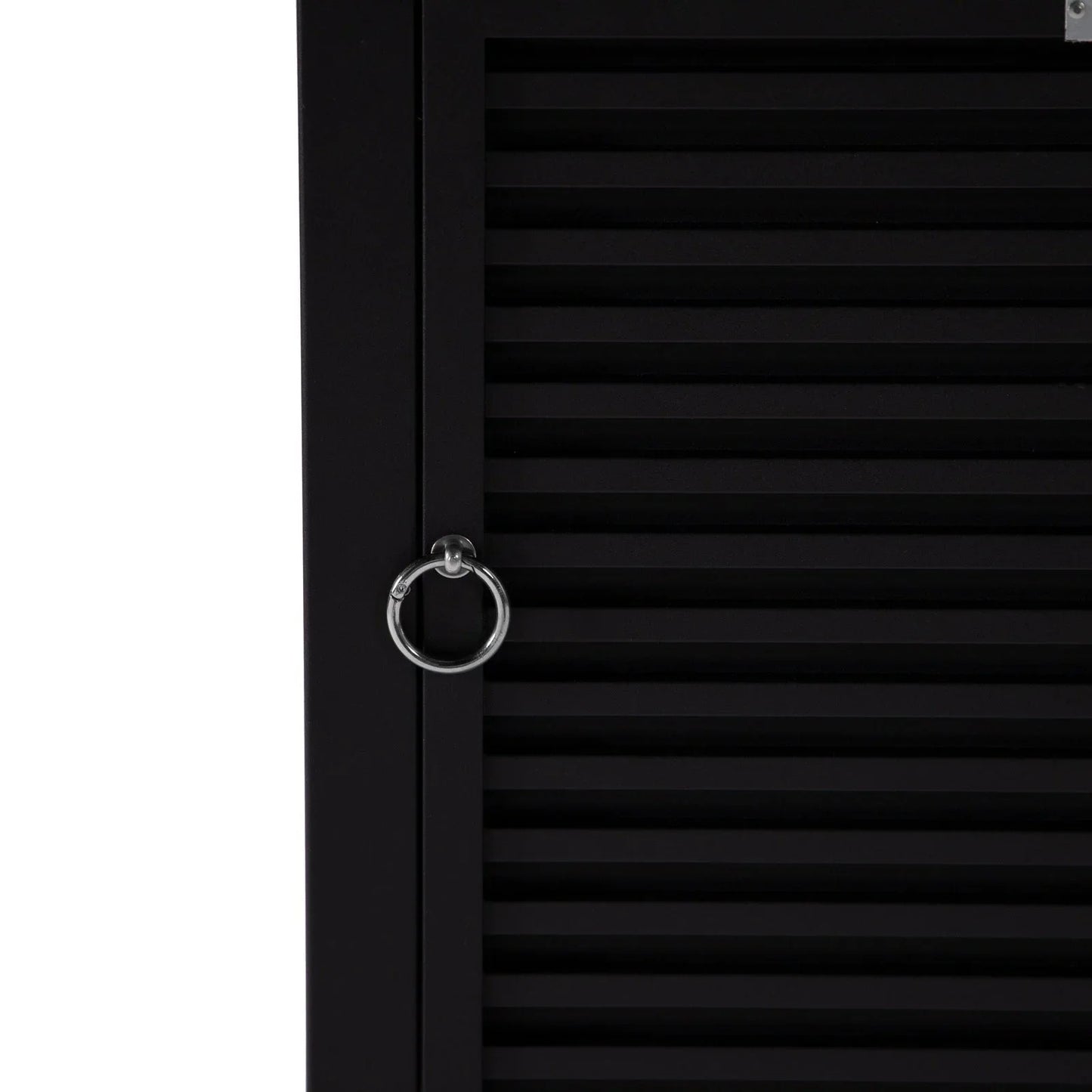 Walbrooke Modern Square Tank Holder Table with Tempered Glass Top and Powder Coated Aluminum Slats - Elax Furniture