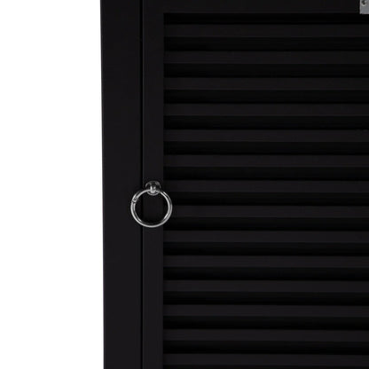 Walbrooke Modern Square Tank Holder Table with Tempered Glass Top and Powder Coated Aluminum Slats - Elax Furniture