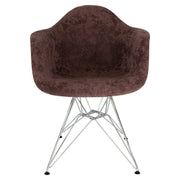Willow Modern Fabric Eiffel Base Accent Side Chair - Elax Furniture