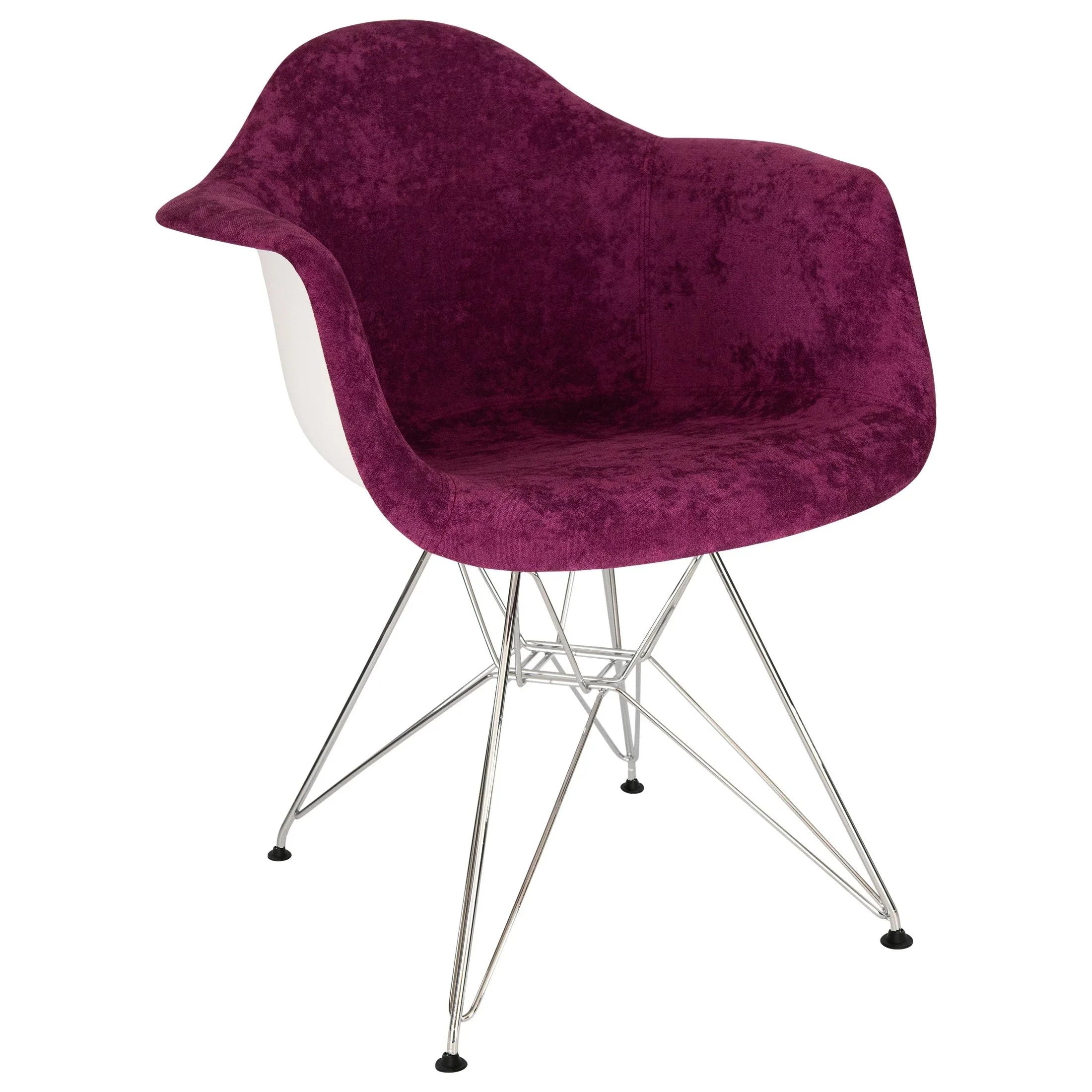 Willow Modern Fabric Eiffel Base Accent Side Chair - Elax Furniture