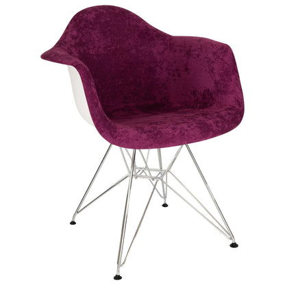 Willow Modern Fabric Eiffel Base Accent Side Chair - Elax Furniture