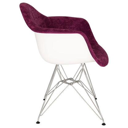 Willow Modern Fabric Eiffel Base Accent Side Chair - Elax Furniture