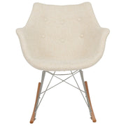 Willow Modern Petite Twill Upholstered Fabric/Velvet with Eiffel Base Rocking Chair - Elax Furniture