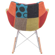 Willow Modern Petite Twill Upholstered Fabric/Velvet with Eiffel Base Rocking Chair - Elax Furniture