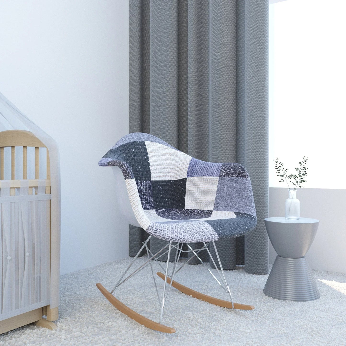 Willow Modern Fabric Eiffel Base Accent Side Chair - Elax Furniture