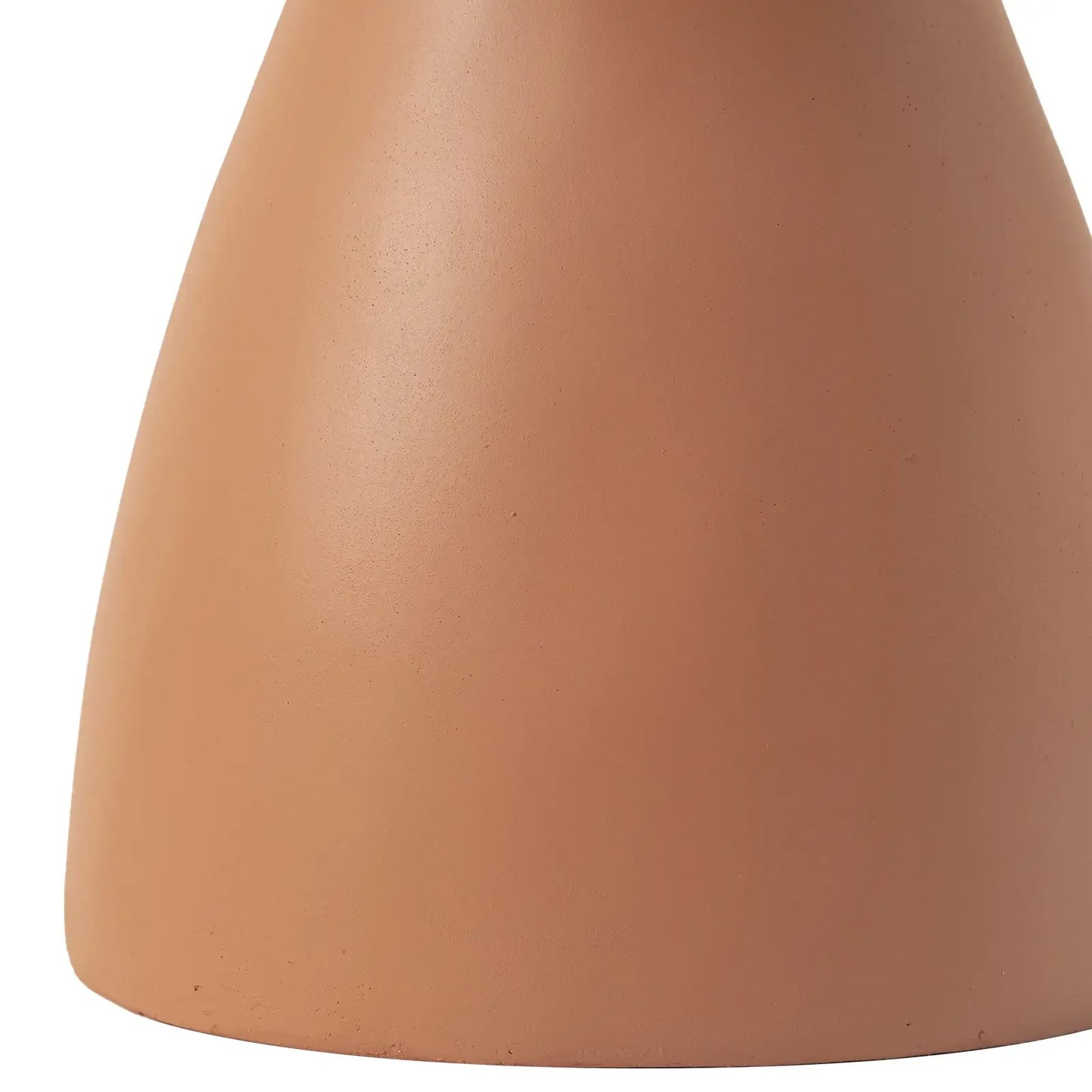 Wisp 16" Modern Wide Round Fiberstone Hourglass Design Side Table