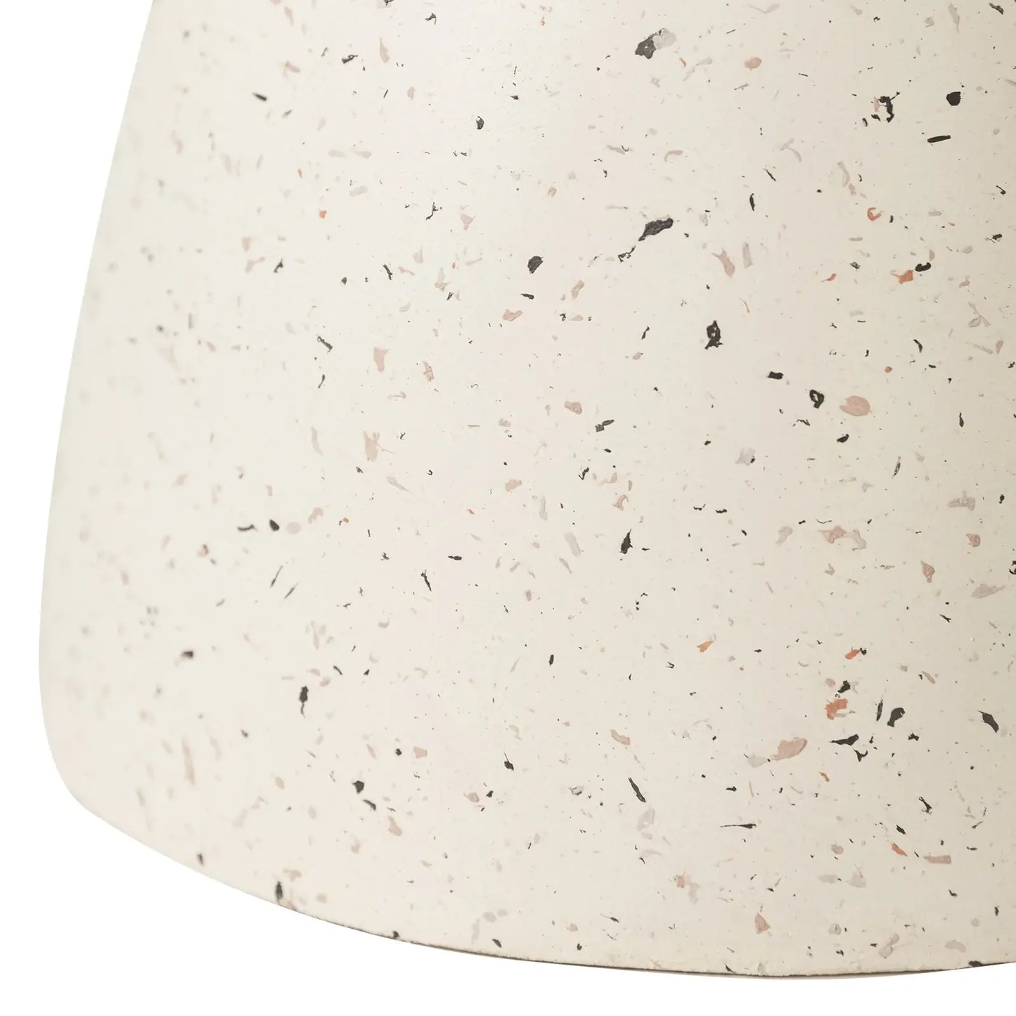 Wisp 16" Modern Wide Round Fiberstone Hourglass Design Side Table