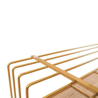 Walden Rectangular Coffee Table with Ash Wood Tabletop in Black Steel Frame - Elax Furniture