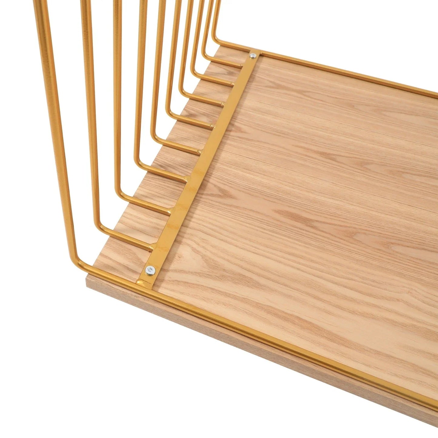 Walden Rectangular Coffee Table with Ash Wood Tabletop in Black Steel Frame - Elax Furniture