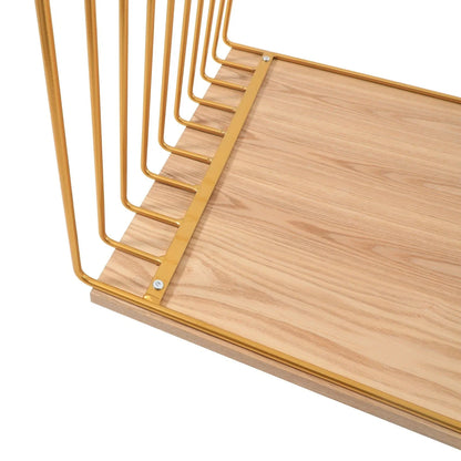 Walden Rectangular Coffee Table with Ash Wood Tabletop in Black Steel Frame - Elax Furniture