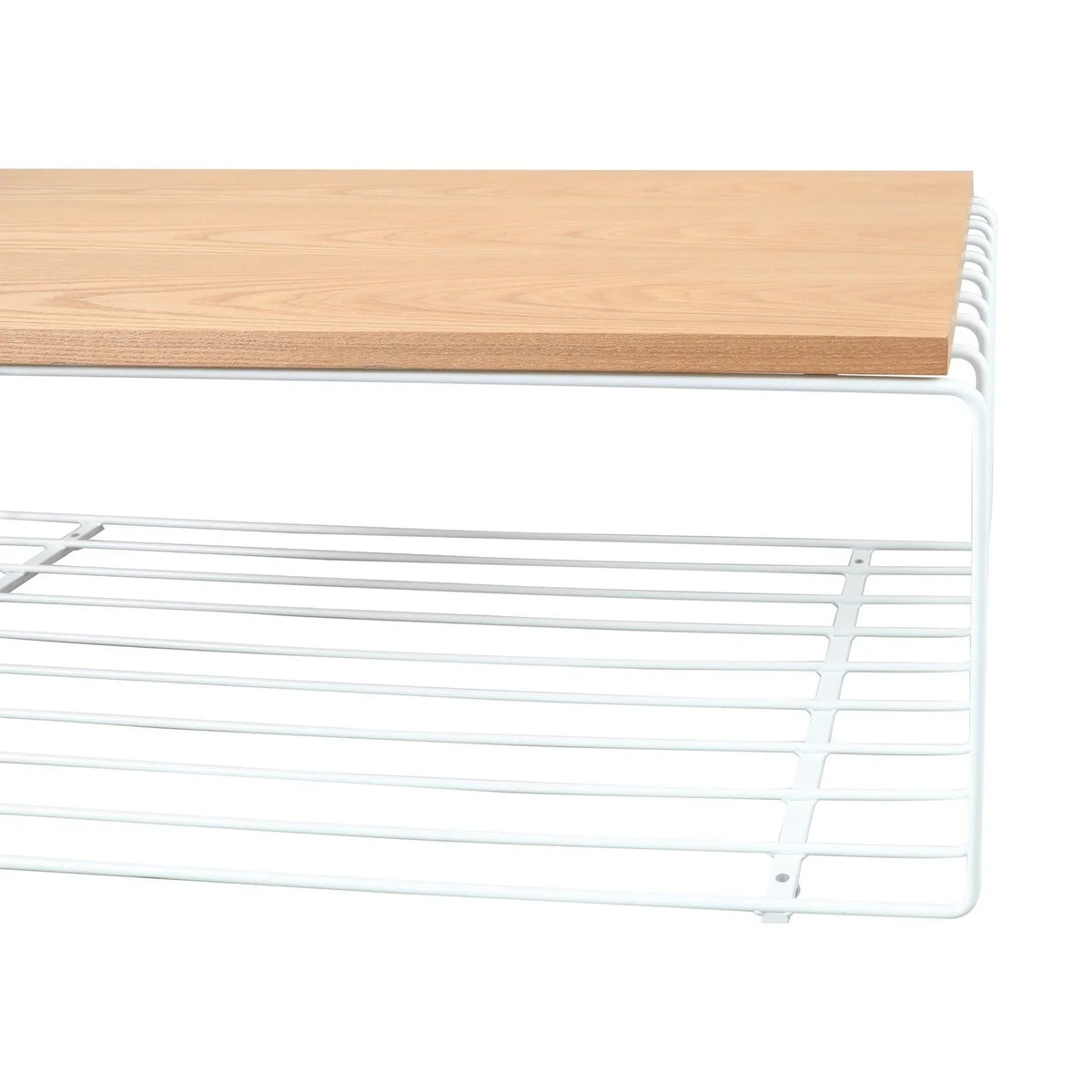 Walden Rectangular Coffee Table with Ash Wood Tabletop in Black Steel Frame - Elax Furniture