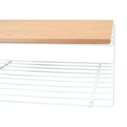 Walden Rectangular Coffee Table with Ash Wood Tabletop in Black Steel Frame - Elax Furniture