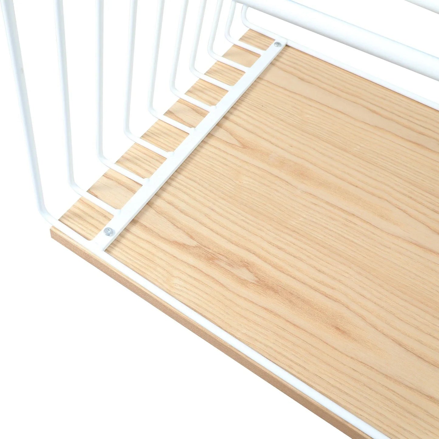 Walden Rectangular Coffee Table with Ash Wood Tabletop in Black Steel Frame - Elax Furniture