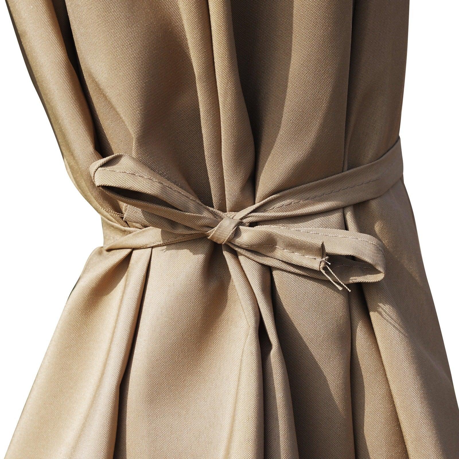 Willry Modern Outdoor 10 Ft Offset Cantilever Hanging Patio Umbrella With Solar Powered LED - Elax Furniture