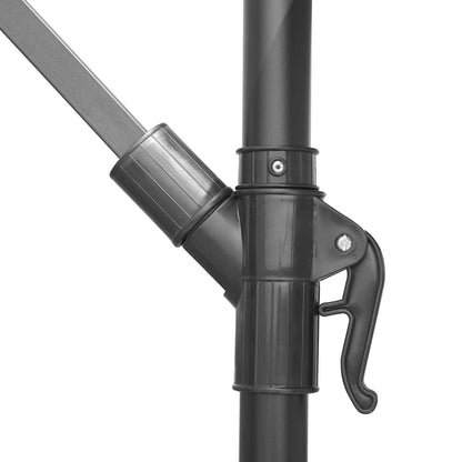 Willry Modern Outdoor 10 Ft Offset Cantilever Hanging Patio Umbrella With Solar Powered LED - Elax Furniture