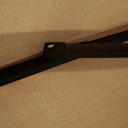 Willry Modern Outdoor 10 Ft Offset Cantilever Hanging Patio Umbrella With Solar Powered LED - Elax Furniture