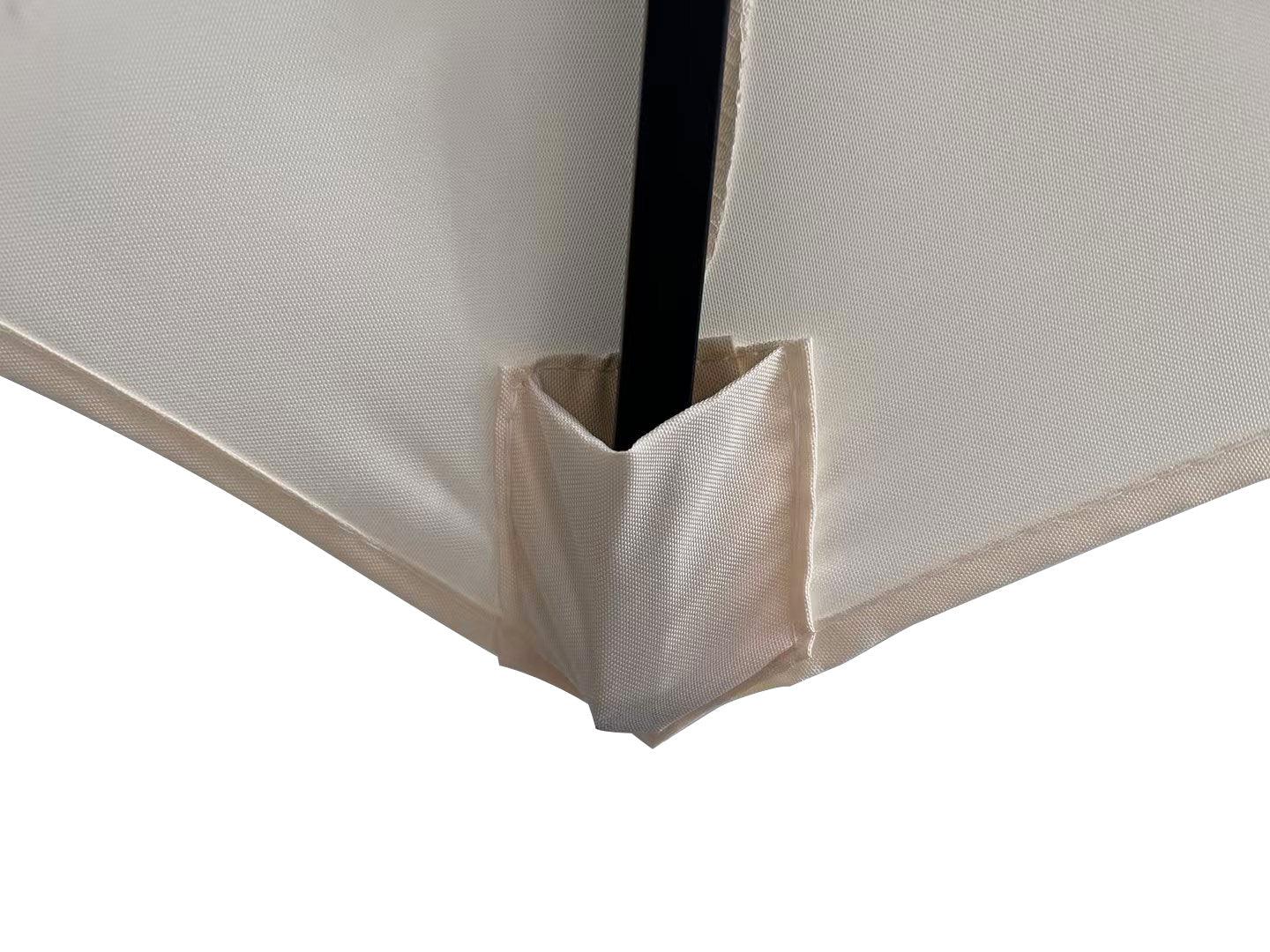 Willry Modern Outdoor 10 Ft Offset Cantilever Hanging Patio Umbrella With Solar Powered LED - Elax Furniture