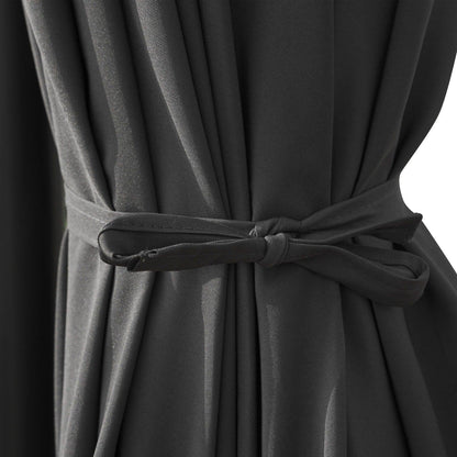 Willry Modern Outdoor 10 Ft Offset Cantilever Hanging Patio Umbrella With Solar Powered LED - Elax Furniture