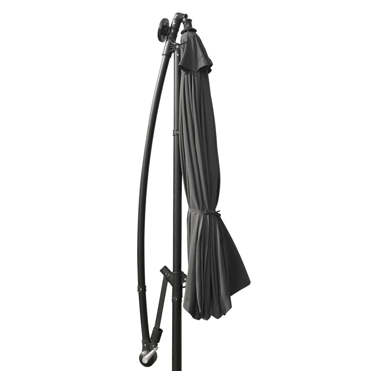 Willry Modern Outdoor 10 Ft Offset Cantilever Hanging Patio Umbrella With Solar Powered LED - Elax Furniture