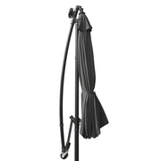 Willry Modern Outdoor 10 Ft Offset Cantilever Hanging Patio Umbrella With Solar Powered LED - Elax Furniture