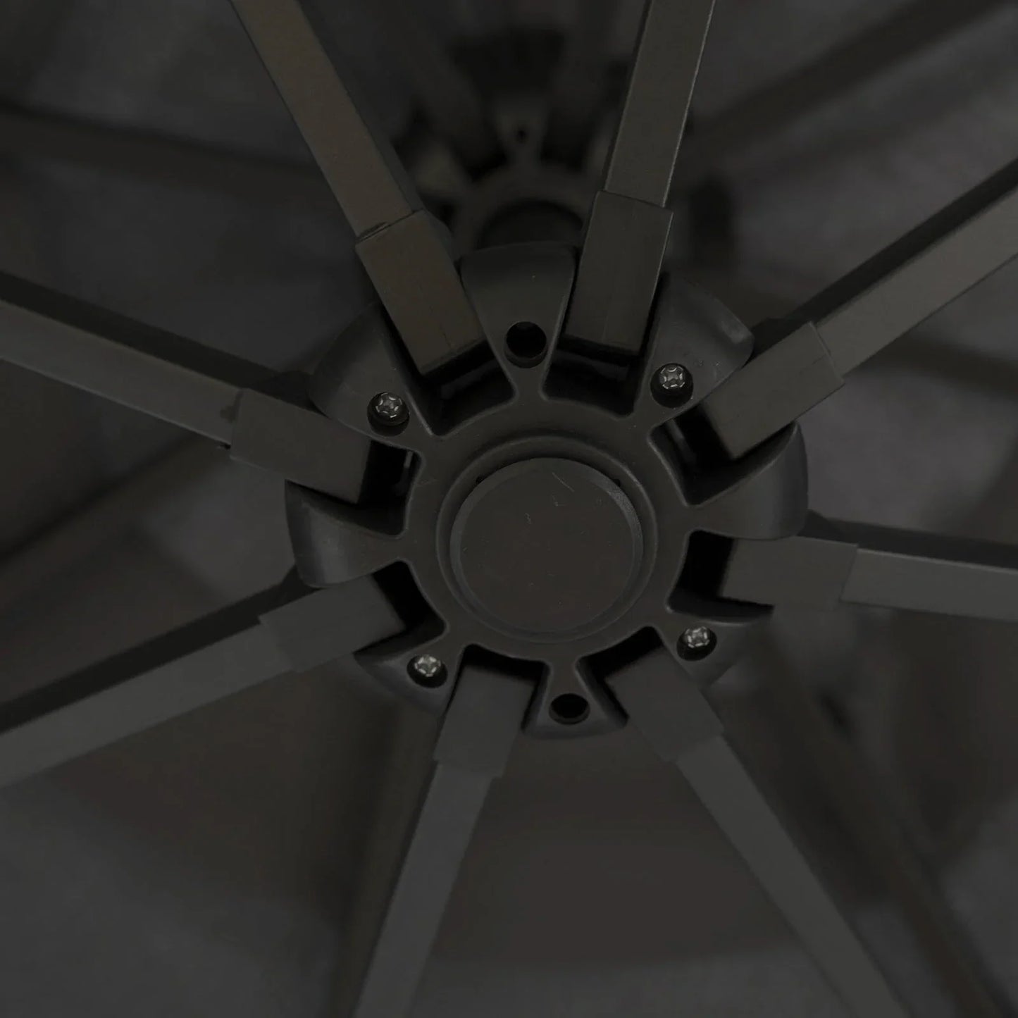 Willry Modern Outdoor 10 Ft Offset Cantilever Hanging Patio Umbrella With Solar Powered LED - Elax Furniture