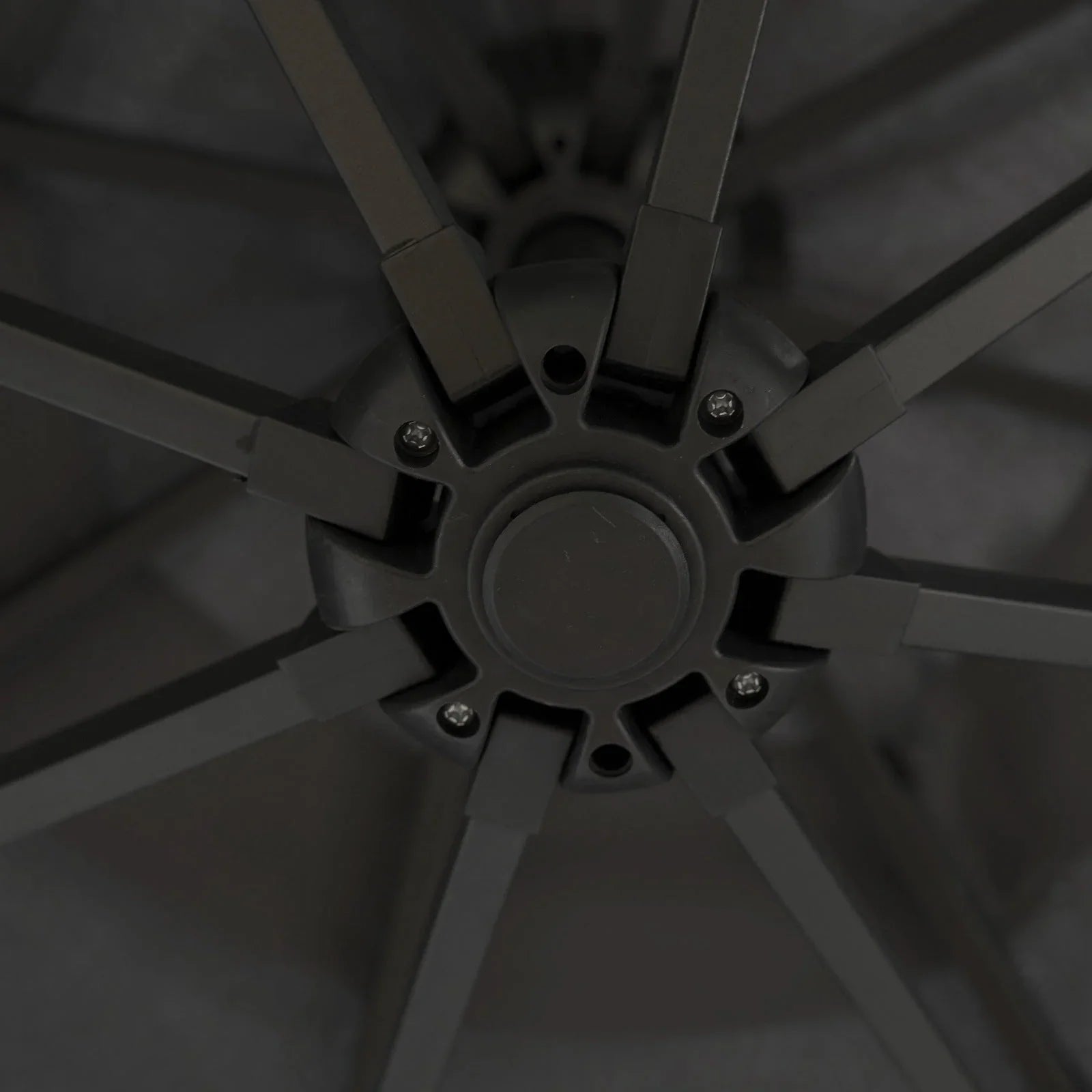 Willry Modern Outdoor 10 Ft Offset Cantilever Hanging Patio Umbrella With Solar Powered LED - Elax Furniture